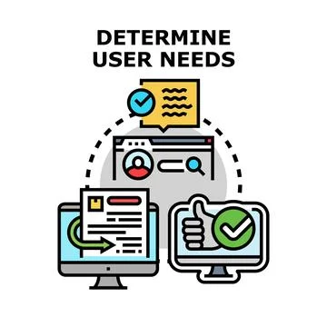 Determining user needs for successful product development Stock Illustration