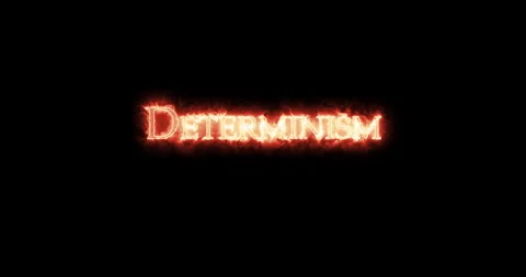 Determinism written with fire. Loop Video stock 145870801
