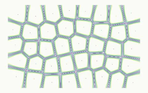 Deterministic Voronoi Ridges Abstract Geometric Pattern Background Illustrazione stock