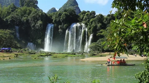 Detian Waterfall 動画素材 145856338