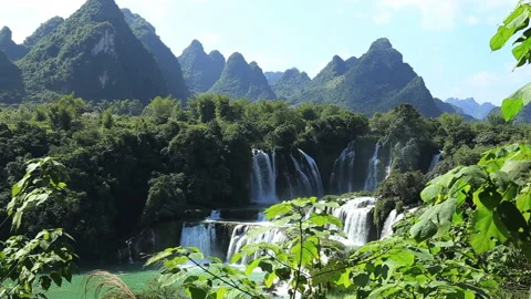 Detian Waterfall 库存影片 145856677
