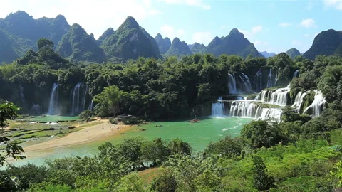 Detian Waterfall 库存影片 145856739