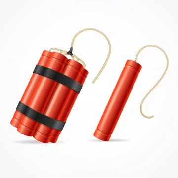 Detonate Dynamite Bomb Set. Vector 스톡 일러스트