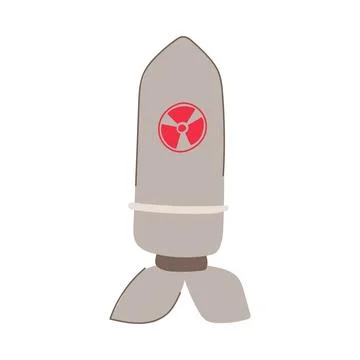 Detonation atomic bomb cartoon vector illustration Stock Illustration