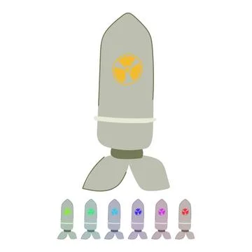 Detonation atomic bomb vector cartoon graphic Stock Illustration