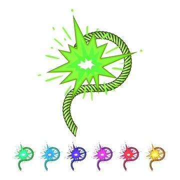 Detonation dynamite fuse cartoon vector graphic Stock Illustration