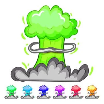 Detonation explosion effect cartoon vector graphic Stockillustratie