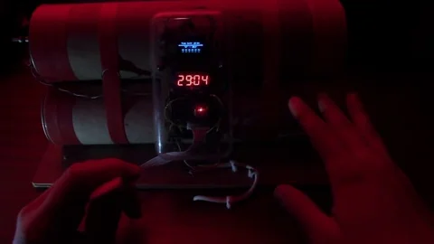 Detonator! Bomb. Running timer. Explosives. Panic. Demining. Police. Terorrist Stock Footage 71124100