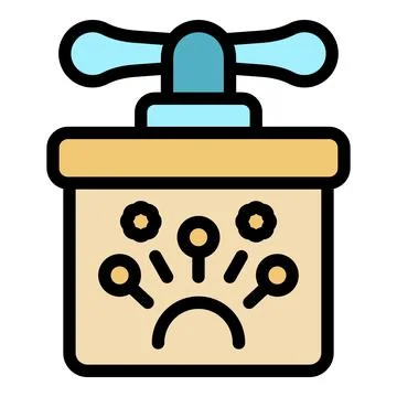 Detonator box with handle, sparks exploding, representing danger, destruction Stock Illustration