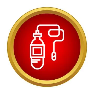 Detonator device icon with igniter button Illustrazione stock