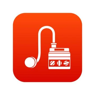 Detonator icon digital red Illustrazione stock