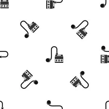 Detonator pattern seamless black Illustrazione stock