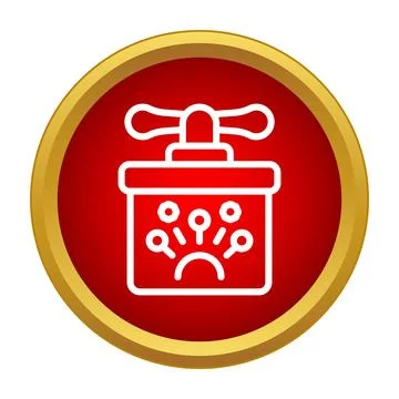 Detonator plunger box exploding blasting icon design Stockillustratie
