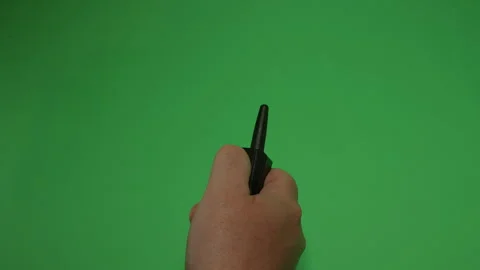 Detonator remote control on Green screen Chroma key pt3 of 9 Stock Footage 240354293