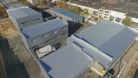 Detouring drone industrial base Stock Footage 105615760