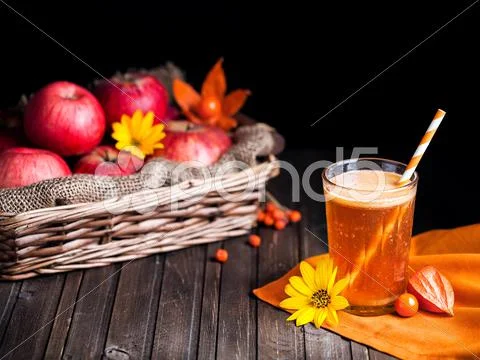 Detox apple juice Stock Photos