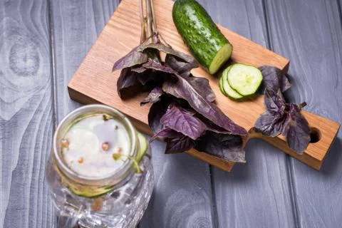 Detox refreshing drink Stock Photos