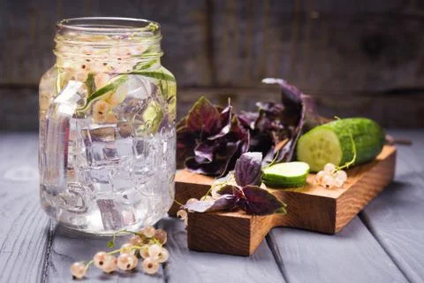 Detox refreshing drink Stock Photos