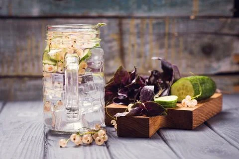 Detox refreshing drink Foto stock