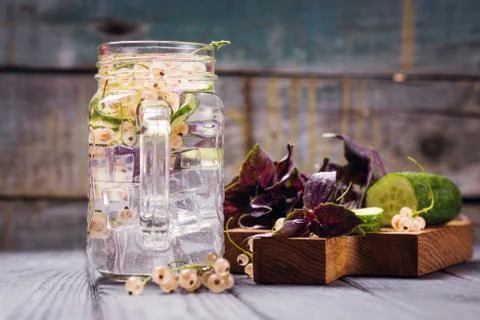 Detox refreshing drink Stock Photos