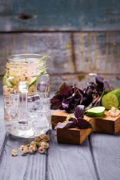 Detox refreshing drink 스톡 사진