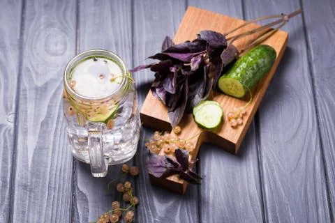 Detox refreshing drink Stock Photos