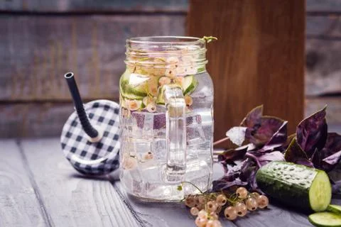 Detox refreshing drink Foto stock