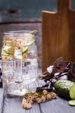 Detox refreshing drink Stock Photos