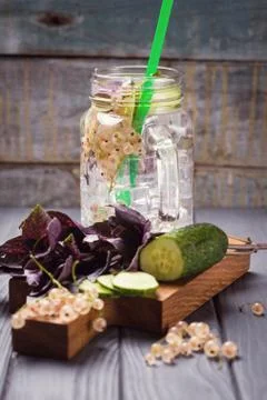 Detox refreshing drink Foto stock