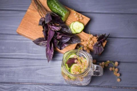 Detox refreshing drink Stock Photos