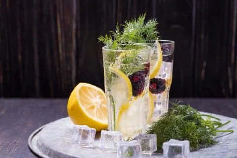 Detox refreshing drink Stock Photos