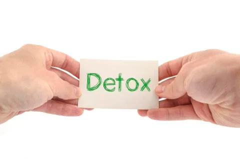 Detox text concept Stock Photos