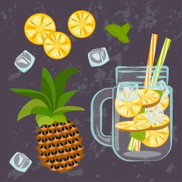 Detox water menu Stock Illustration