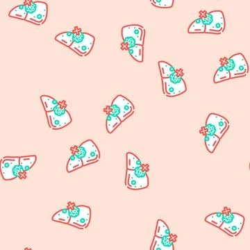 Detoxification ayurveda vector seamless pattern Stock Illustration