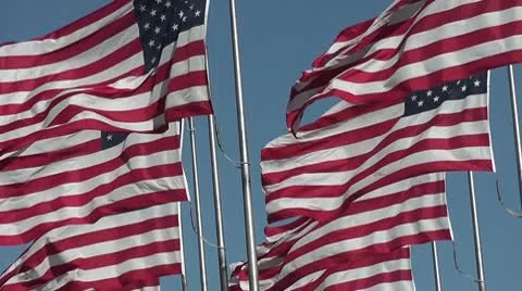 DETROIT-076.FLAGS Stock Footage 10606682
