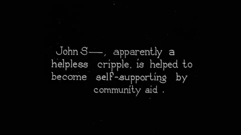 DETROIT - 1920 - Community aid programs in Detroit help a disabled man in a Stock Footage 316408039