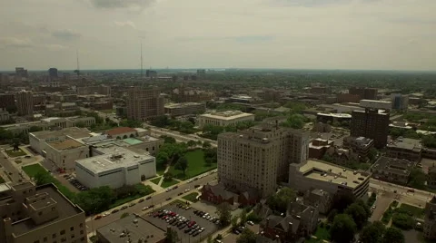 Detroit Aerial Stock Footage 51483052