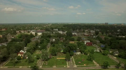 Detroit Aerial Stock Footage