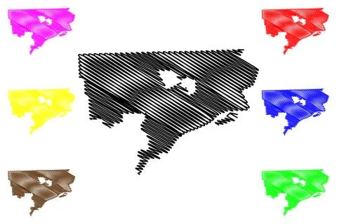 Detroit City map vector Stock Illustration