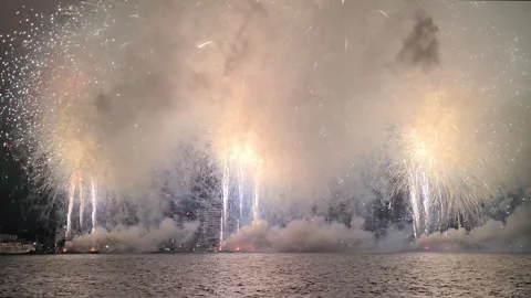 Detroit Fireworks Stock Footage 245292751