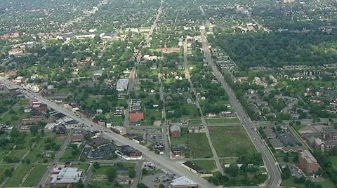 Detroit by Helicopter Stock Footage 12752847