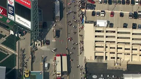 Detroit by Helicopter Stock Footage 12753531
