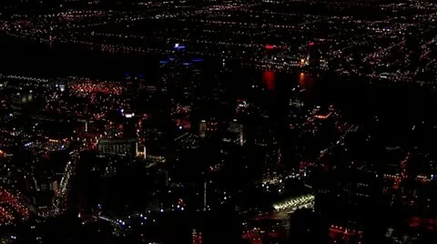 Detroit by Helicopter Stock Footage 12754243