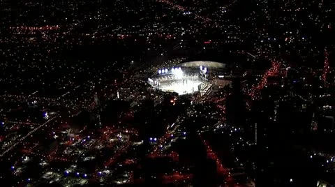 Detroit by Helicopter Stock Footage 12754271