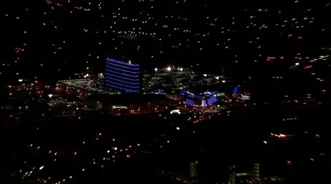 Detroit by Helicopter Stock Footage 12754468