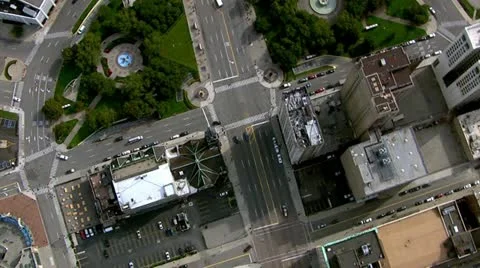 Detroit by Helicopter Stock Footage 12754683