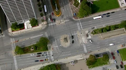Detroit by Helicopter Stock Footage