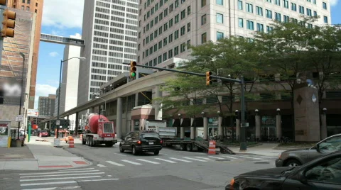 Detroit intersection Видео 845172
