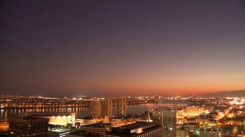 Detroit at night Video stock 109210464