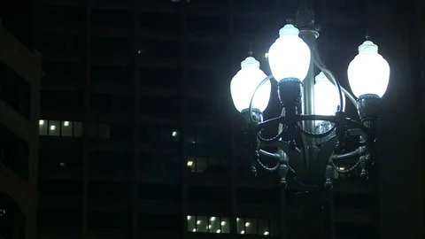 Detroit at night Video stock 109210562